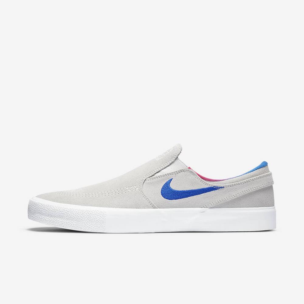 Chaussure De Skate Nike SB Zoom Stefan Janoski Slip RM T Blanche 7250-198 Summit White/Pink Blast/Pink Blast/Racer Blue Homme | XXH-61857352